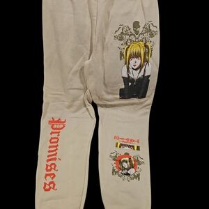 Kids Anime Graphic Joggers - Cream
